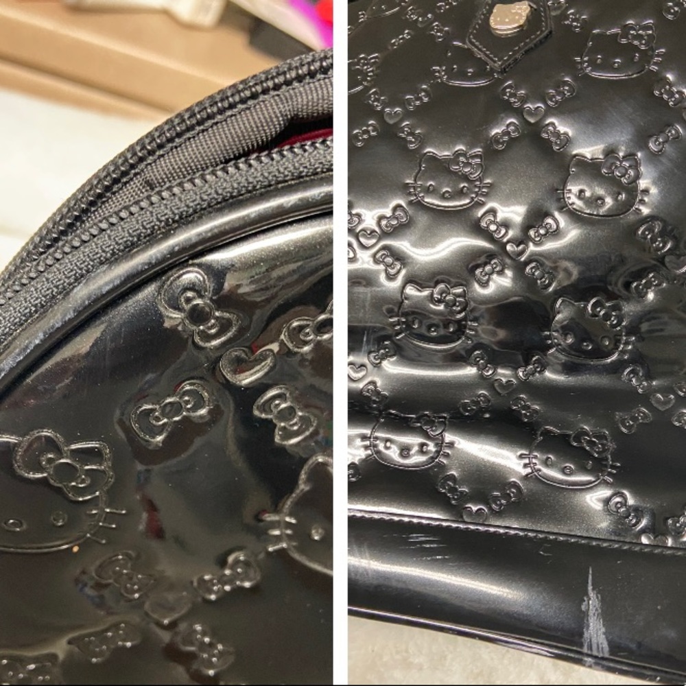 Hello Kitty Loungefly Large Tote Bag patent leather Y2K - Picture 6 of 11